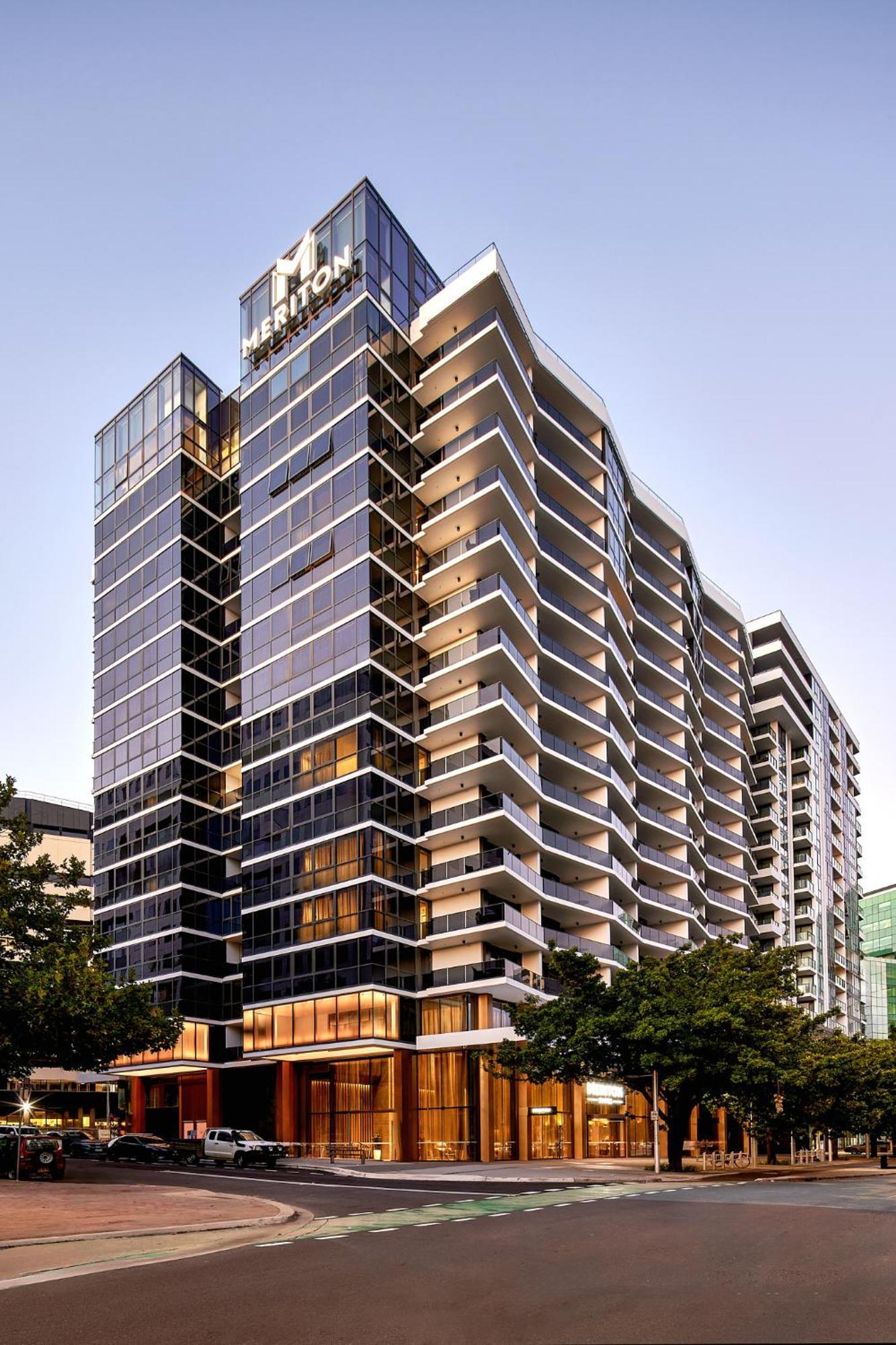 Meriton Suites Canberra Exterior photo The completed building