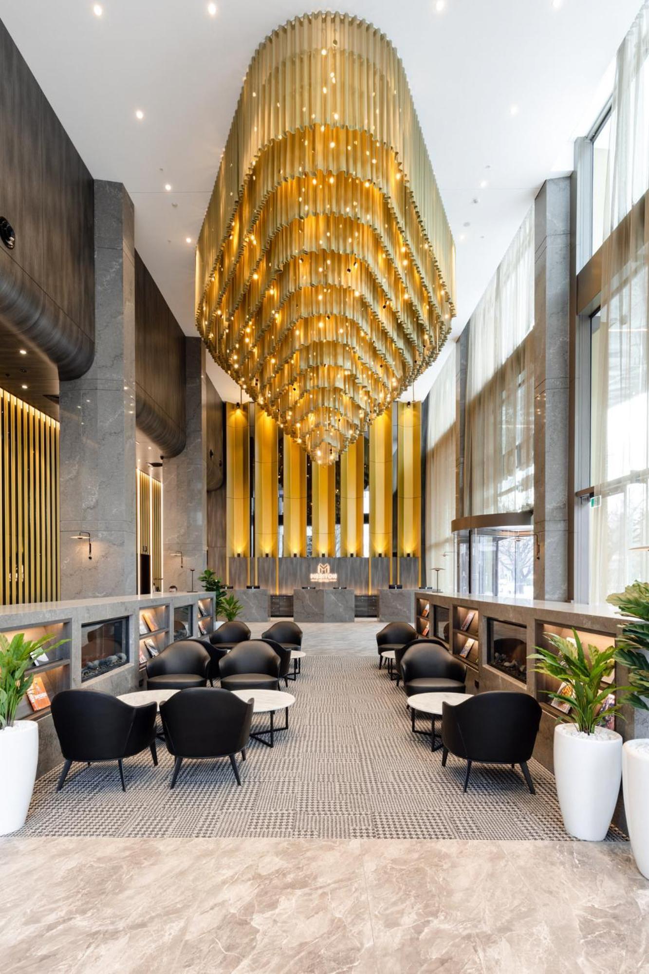 Meriton Suites Canberra Exterior photo The lobby of the hotel