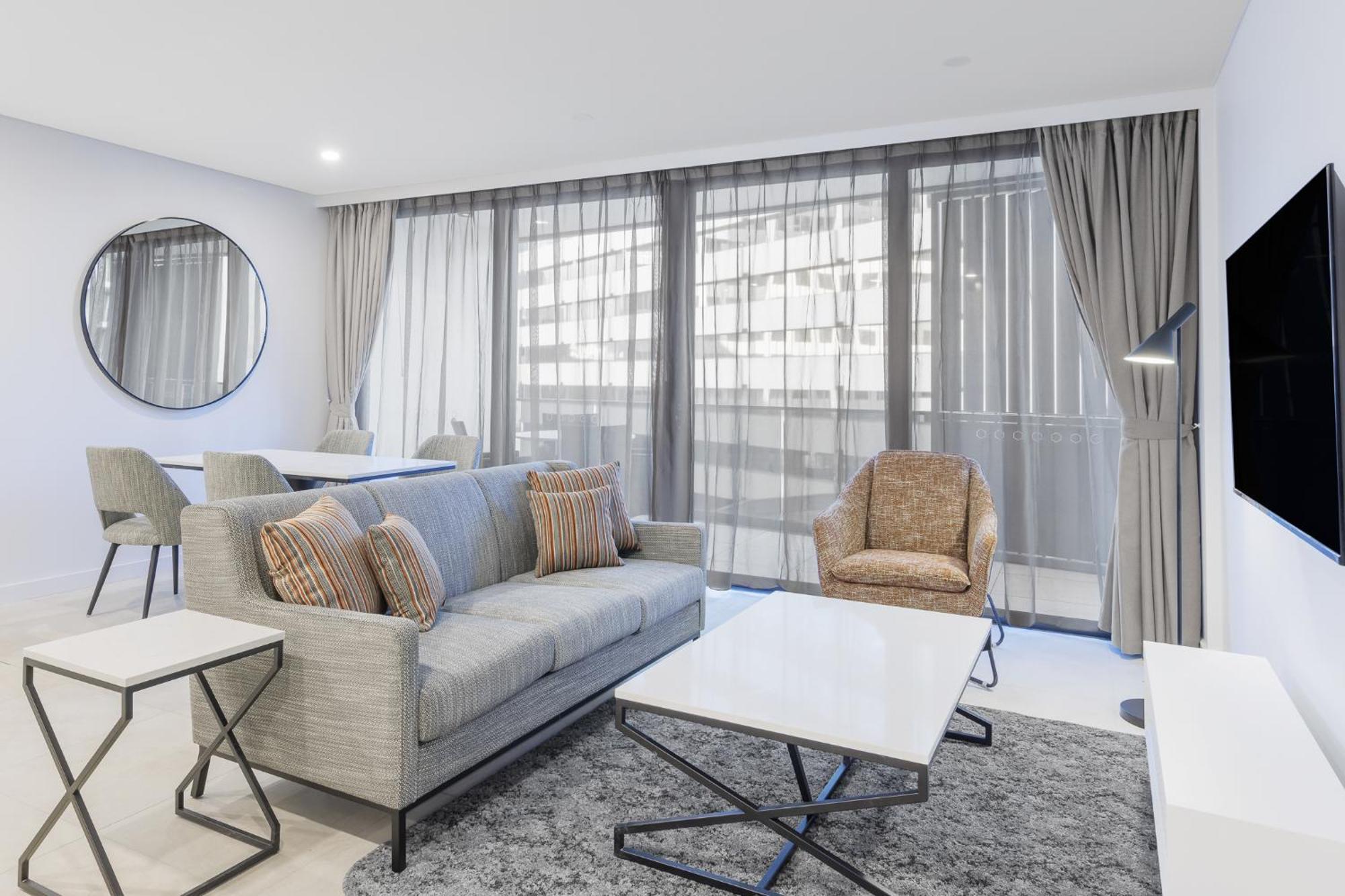 Meriton Suites Canberra Exterior photo The interior of a typical apartment
